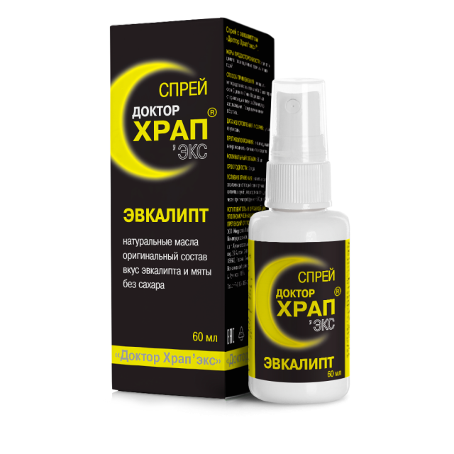 Изображение товара Антихарп спрей Доктор Храп'Экс Эвкалипт 60мл для борьбы с храпом