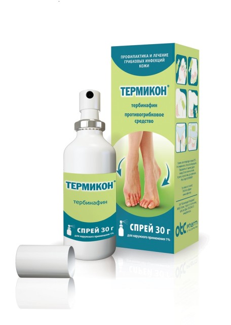 Изображение товара Термикон спрей наружн 1% 30г - противогрибковое средство для кожи