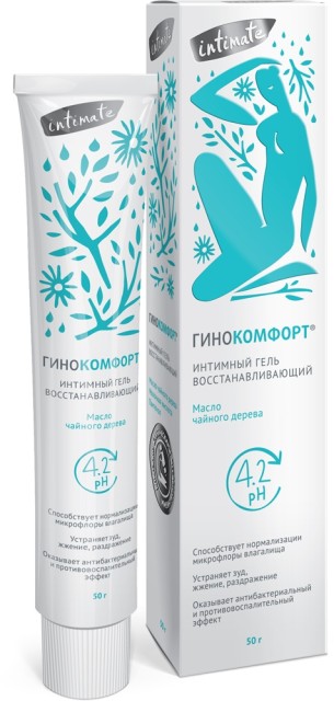 Изображение товара Гинокомфорт гель для интимной гигиены восстанавливающий pH баланс 50 г