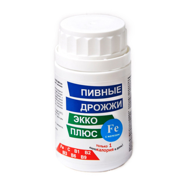Изображение товара Дрожжи пивные Экко плюс Железо таблетки №100