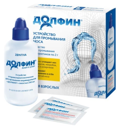 Изображение товара Долфин устройство 240мл (средство пакет 2г №30) для взрослых