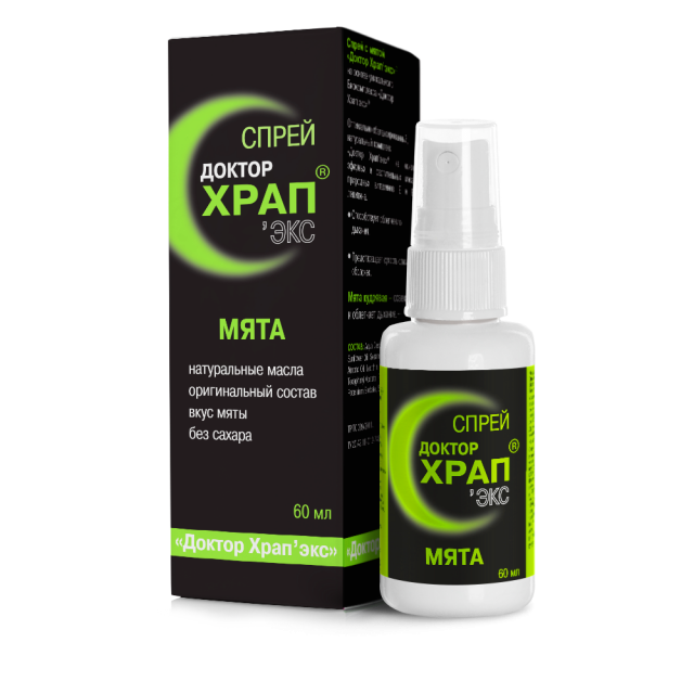 Изображение товара Антихрап Доктор Храп'Экс спрей Мята 60мл