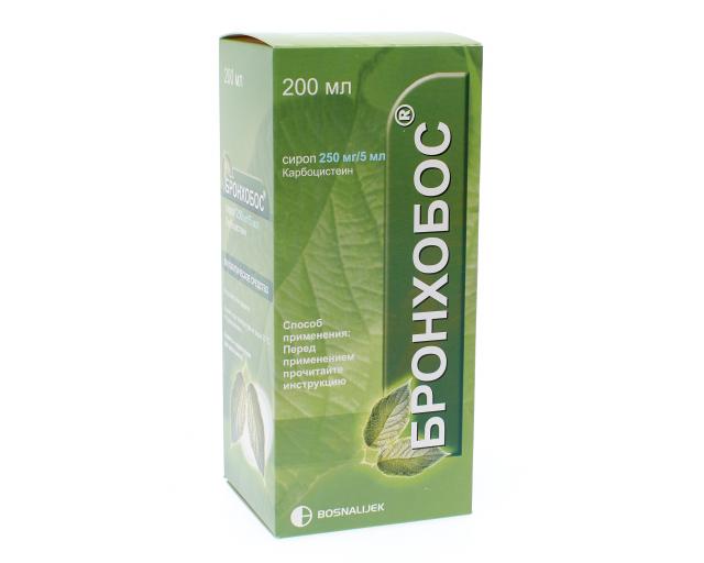 Изображение товара Бронхобос сироп 5% 200 мл - эффективное отхаркивающее средство