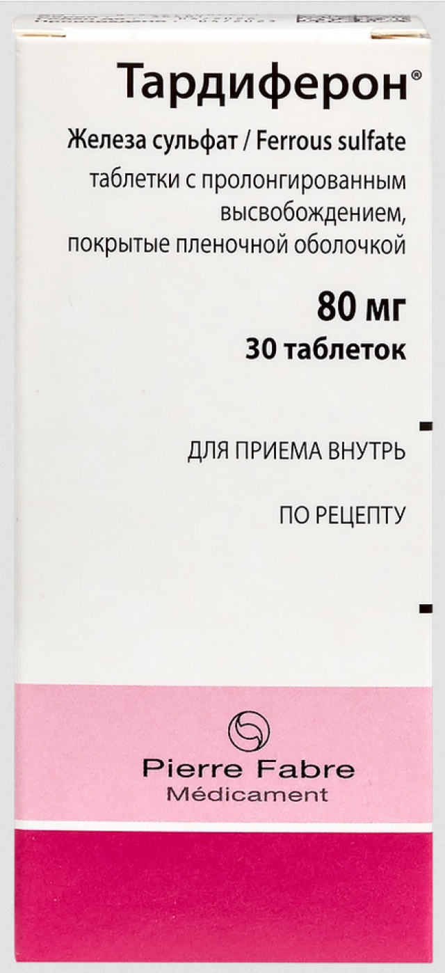 Изображение товара Тардиферон пролонгированные таблетки 80 мг №30 для лечения и профилактики анемии