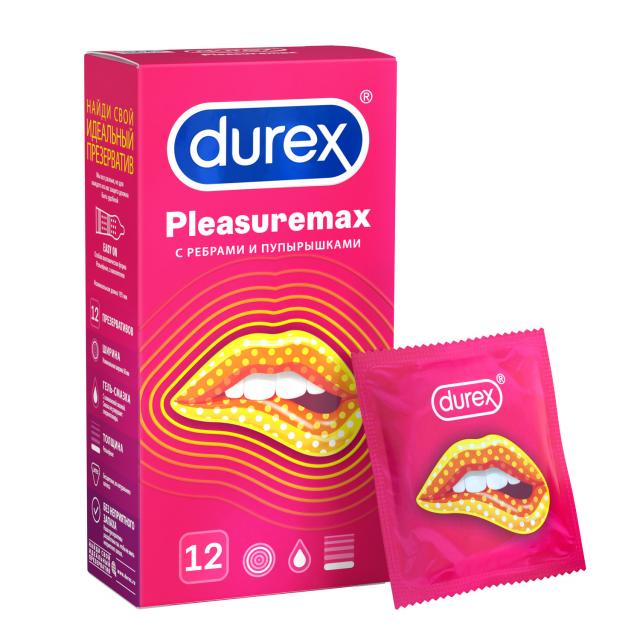 Изображение товара Дюрекс презервативы Pleasuremax ребристые/точечные 12 шт