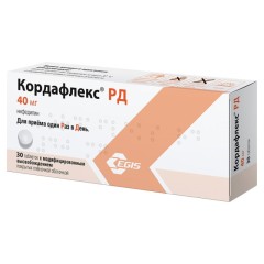 Кордафлекс РД таблетки покрытые оболочкой 40мг №30 купить в Москве по цене от 203 рублей