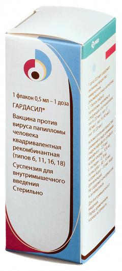 Гардасил суспензия для инъекций 0,5мл/доза №1 купить в Москве по цене от 7800 рублей