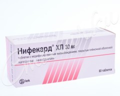 Нифекард ХЛ таблетки покрытые оболочкой 30мг №60