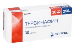 Тербинафин таблетки 250мг №30