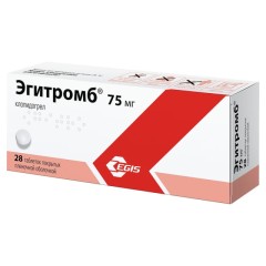 Эгитромб таблетки 75мг №28 купить в Москве по цене от 898.5 рублей