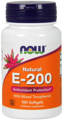 Нау Фудс Натуральный Витамин Е-200 капсулы №100 
