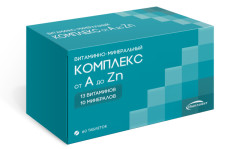 Витаминно-минеральный комплекс A-Zn таблетки 630мг №60 Импловит купить в Москве по цене от 350 рублей
