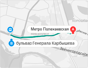 Метро полежаевская автобусы